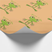 Hier ben ik schattige kikker Thunder_Cove  Cadeaupapier (Hoek)