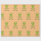 Hier ben ik schattige kikker Thunder_Cove  Cadeaupapier (Vlak)
