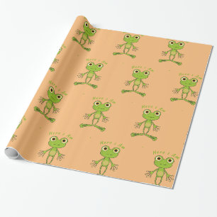 Hier ben ik schattige kikker Thunder_Cove  Cadeaupapier