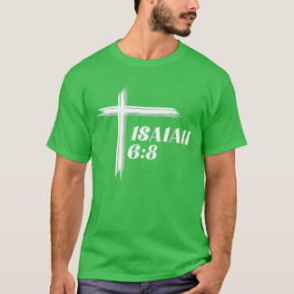 Hier ben ik Stuur me Christelijk Kruisprint op de  T-shirt