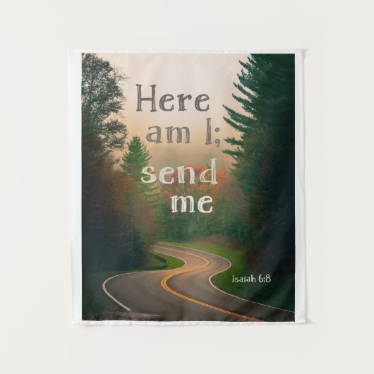 Hier ben ik - Tapestry Wandkleed (Voorkant)