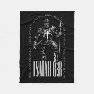 Hier Ben Ik Zend Jesaja 6 8 Kruisridders Tempelier Fleece Deken