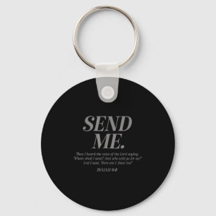 Hier ben ik, zend mij Jesaja 6_8 Christelijke Bijb Sleutelhanger