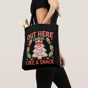 Hier Buiten Lijkend Op Een Snack Debbie Cake Kerst Draagtas