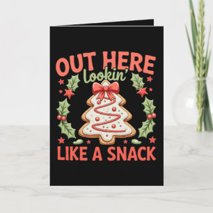 Hier Buiten Lijkend Op Een Snack Debbie Cake Kerst Kaart