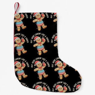 Hier Buiten Lijkend Op Een Snack Grappige Kerstmis Kleine Kerstsok