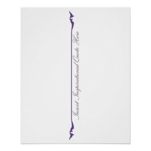 Hier een inspirerende quote - Paars Perfect Poster