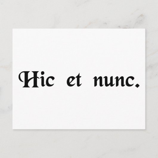 Hier en nu. briefkaart (Voorkant)