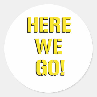 Hier gaan we ronde sticker