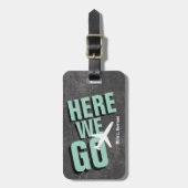 Hier gaan we vliegreizen maken bagagelabel (Voorkant verticaal)