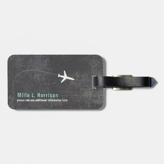 Hier gaan we vliegreizen maken bagagelabel (Achterkant horizontaal)