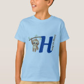 Hier hangen | Cute Hanging Sloth Funny T-shirt (Voorkant)