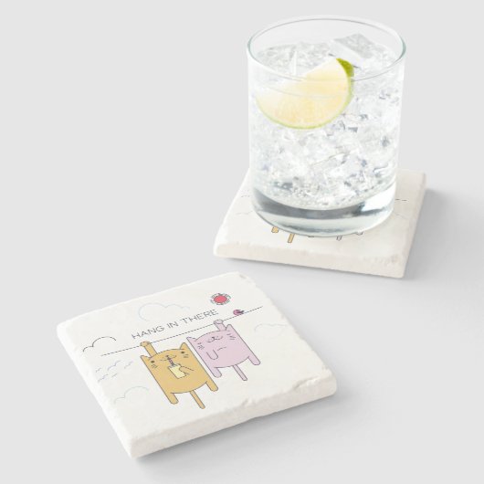 Hier hangen stenen onderzetter (Zijkant)