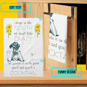 'Hier in het Zuiden' Keukendoek Theedoek