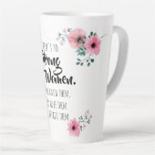 Hier is aan de sterke Waterverf van vrouwen Floral Latte Mok (Rechterhoek)