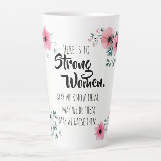 Hier is aan de sterke Waterverf van vrouwen Floral Latte Mok (Voorkant)