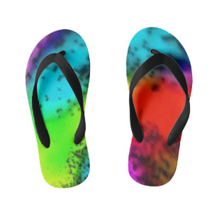 "Hier is de kleur" Aangepaste Teenslippers, Kinder Teenslippers