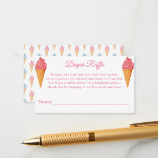 Hier is de Schep Roze Baby Shower Luierkaart Informatiekaartje