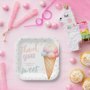 Hier is de Scoop Ice Cream Birthday Party Papieren Bordje