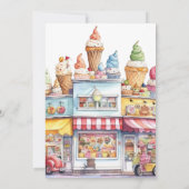 Hier is de Scoop Ice Cream Cone Kind Verjaardag Kaart (Achterkant)