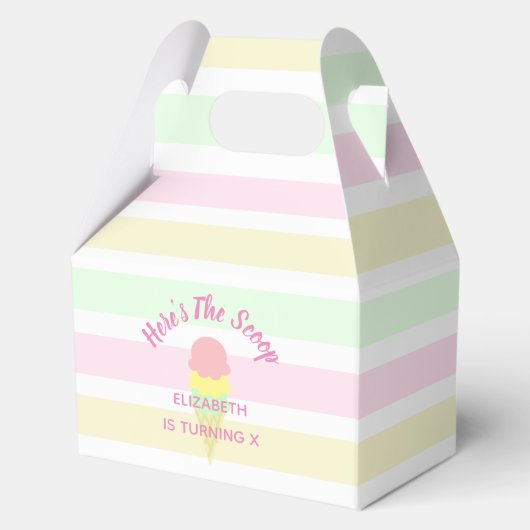 Hier is de Scoop Ice Cream Summer Birthday Bedankdoosjes (Voorkant)