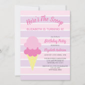 Hier is de Scoop Ice Cream Summer Birthday Kaart (Voorkant)