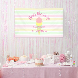 Hier is de Scoop Ice Cream Summer Birthday Spandoek