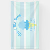 Hier is de Scoop Ice Cream Summer Boy Birthday Spandoek (Verticaal)