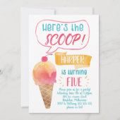 Hier is de uitnodiging van de Scoop Ice-Cream op z (Voorkant)