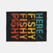 Hier is de visvisserij fleece deken (Voorkant (Horizontaal))