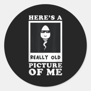 Hier is een heel oud Afbeelding van mij grappig mi Ronde Sticker