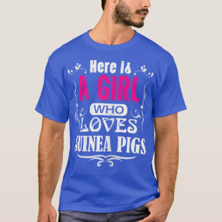 Hier is een meisje dat van Guinee Pigs Guinee houd T-shirt