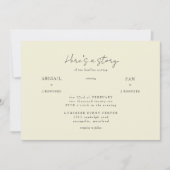 Hier is een Story Yellow bruiloft uitnodiging (Voorkant)