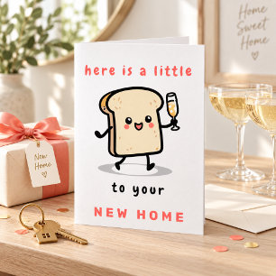 Hier is een toost op je nieuwe huis kaart