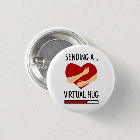 Hier is een Virtual Hug Ronde Button 3,2 Cm (Voorkant /achterkant)