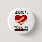 Hier is een Virtual Hug Ronde Button 3,2 Cm (Voorkant)