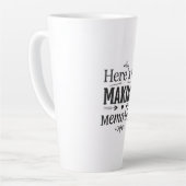 Hier is het maken van herinneringen cadeau latte mok (Linkerhoek)