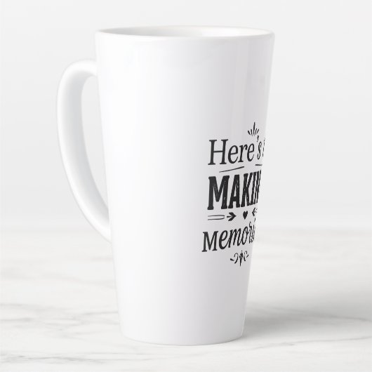 Hier is het maken van herinneringen cadeau latte mok (Linkerhoek)