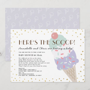 Hier is het Scoop Ice Cream Baby shower per Mail Kaart