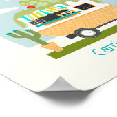 Hier is het Scoop Ice Cream Camper Boy Baby shower Poster (Hoek)