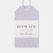 Hier is het Scoop Ice Cream Paarse Baby shower Cadeaulabel (Achterkant)