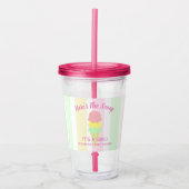 Hier is het Scoop Ice Cream Summer Baby shower Acryl Drinkbeker (Voorkant)