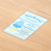 Hier is het Scoop Ice Cream Summer Baby shower Acryl Uitnodigingen (Laagn)