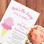 Hier is het Scoop Ice Cream Summer Baby shower Kaart