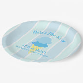 Hier is het Scoop Ice Cream Summer Baby shower Papieren Bordje (Gekanteld)