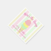 Hier is het Scoop Ice Cream Summer Baby shower Servet (Hoek)