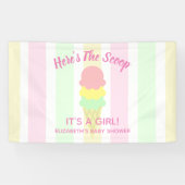 Hier is het Scoop Ice Cream Summer Baby shower Spandoek (Horizontaal)