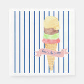 Hier is het servet van het Scoop Paper (Voorkant)