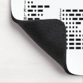 Hier is hoe ik tekst (Internationale Morse Code) Muismat (Hoek)