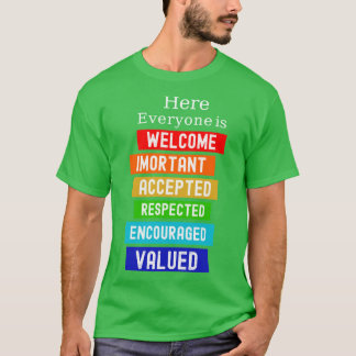 Hier is iedereen welkom Belangrijke Idaho leraar F T-shirt